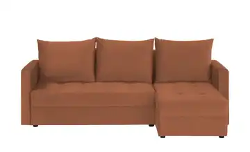 Primo Ecksofa mit Schlaffunktion Mirage Kupferfarben