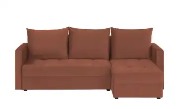 Primo Ecksofa mit Schlaffunktion Mirage Rotbraun