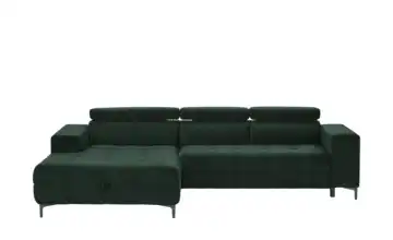 Twist Ecksofa aus Mikrofaser Caro Flaschengrün Mikrofaser in Samt-Optik links Grundfunktion