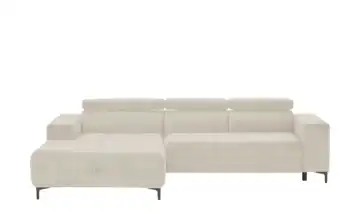 Twist Ecksofa aus Mikrofaser Caro Beige Mikrofaser in Samt-Optik links Grundfunktion
