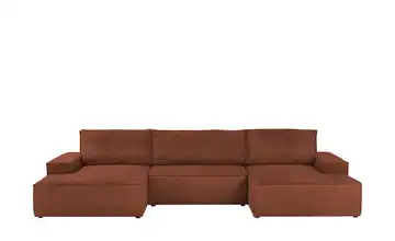 Primo Wohnlandschaft mit Schlaffunktion Fjord Rotbraun