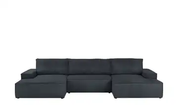 Primo Wohnlandschaft mit Schlaffunktion Fjord Schwarz