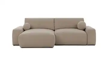 S-STYLE Ecksofa mit Schlaffunktion Puffy links Greige