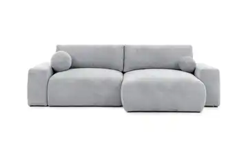S-STYLE Ecksofa mit Schlaffunktion Puffy rechts Hellgrau