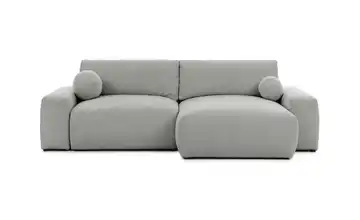 S-STYLE Ecksofa mit Schlaffunktion Puffy rechts Grau