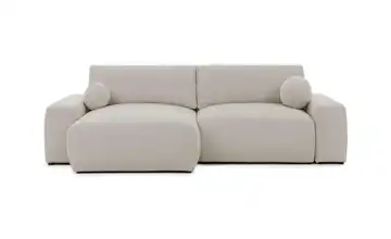 S-STYLE Ecksofa mit Schlaffunktion Puffy links Beige