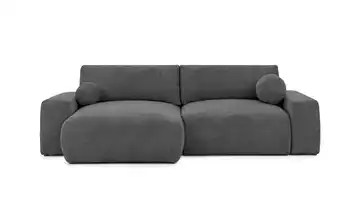 S-STYLE Ecksofa mit Schlaffunktion Puffy links Grau