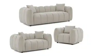 S-STYLE Polstergarnitur 3+2+1 Nubira Taupe