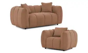 S-STYLE Polstergarnitur 2+1 Nubira Terracotta