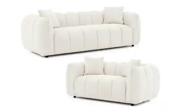 S-STYLE Polstergarnitur 3+2 Nubira Creme