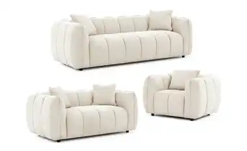 S-STYLE Polstergarnitur 3+2+1 Nubira Beige