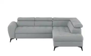 Twist Ecksofa mit Schlaffunktion Deen rechts Grundfunktion Silbergrau