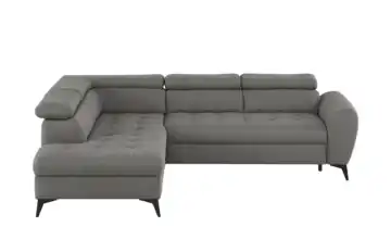 Twist Ecksofa mit Schlaffunktion Deen links Grundfunktion Grau