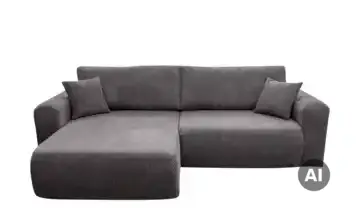Ecksofa mit Schlaffunktion Henna Anthrazit Cordstoff
