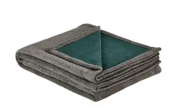 IBENA Jacquard Schlafdecke Moosgrün, Grau