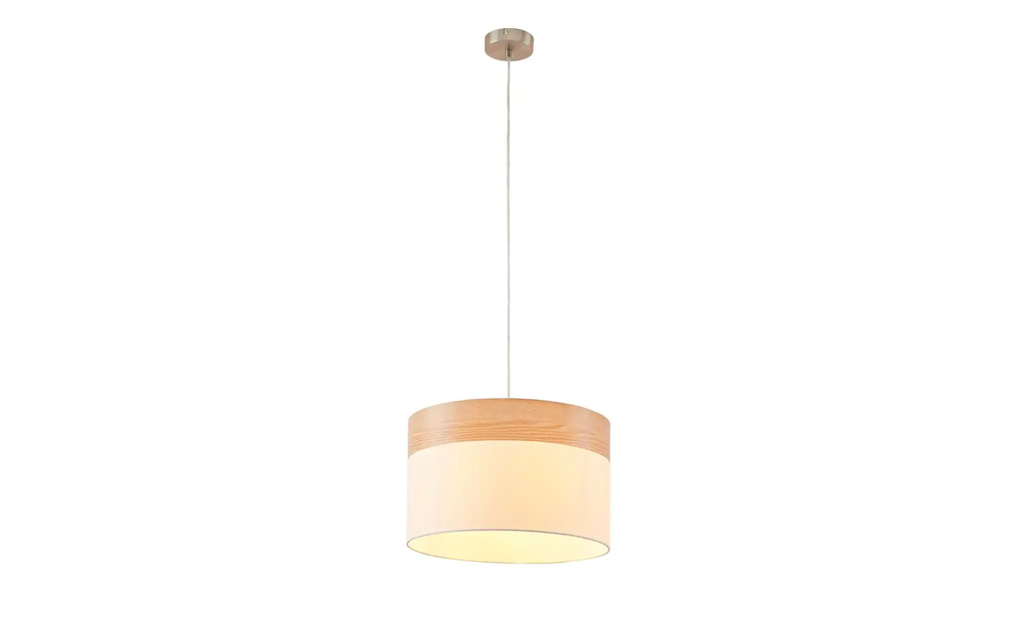 Pendelleuchte, 1flammig, beige/Holzoptik Möbel Kraft