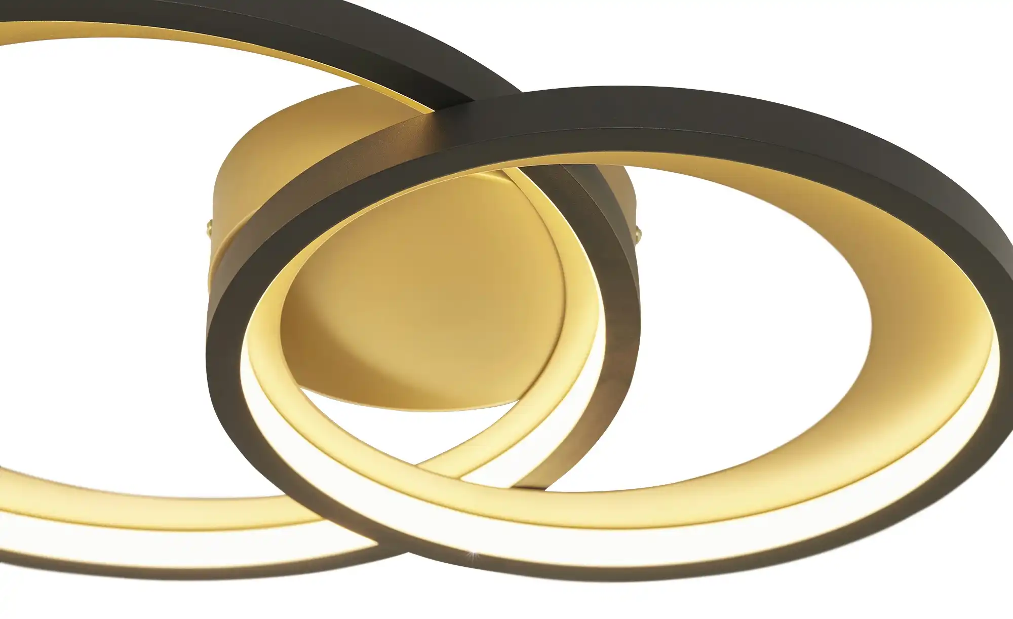 Trio LED-Deckenleuchte schwarz/goldfarben Kraft - Möbel