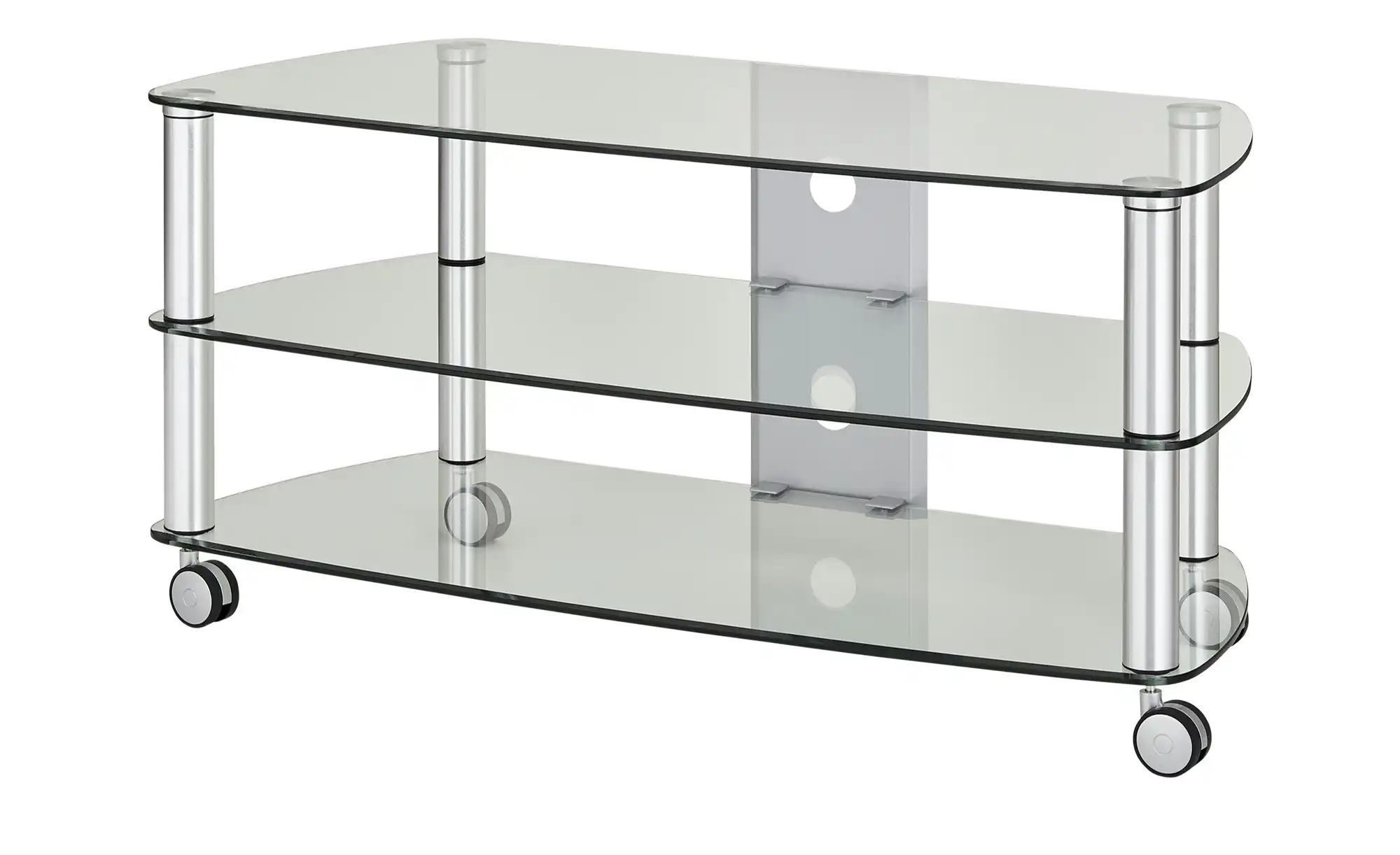 perfekt geeignet als Fernsehtisch oder Bildschirmständer Euro Tische TV-Board TV-Rack Glas in 3 verschiedenen Größen & Farben 100cm Weiß-Glas 