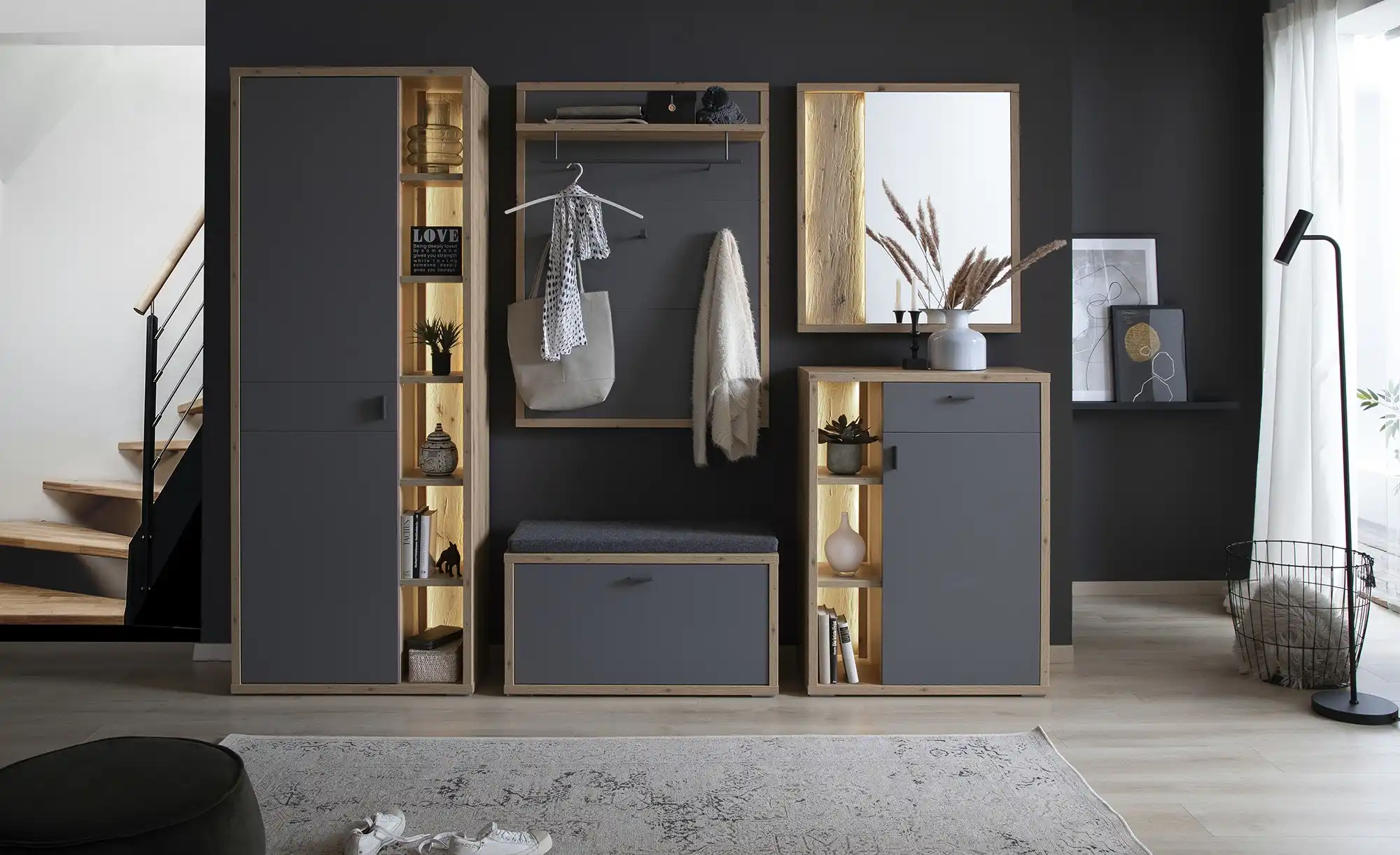 kaufen Bei online Möbel Garderoben-Set, - Kraft 5-teilig