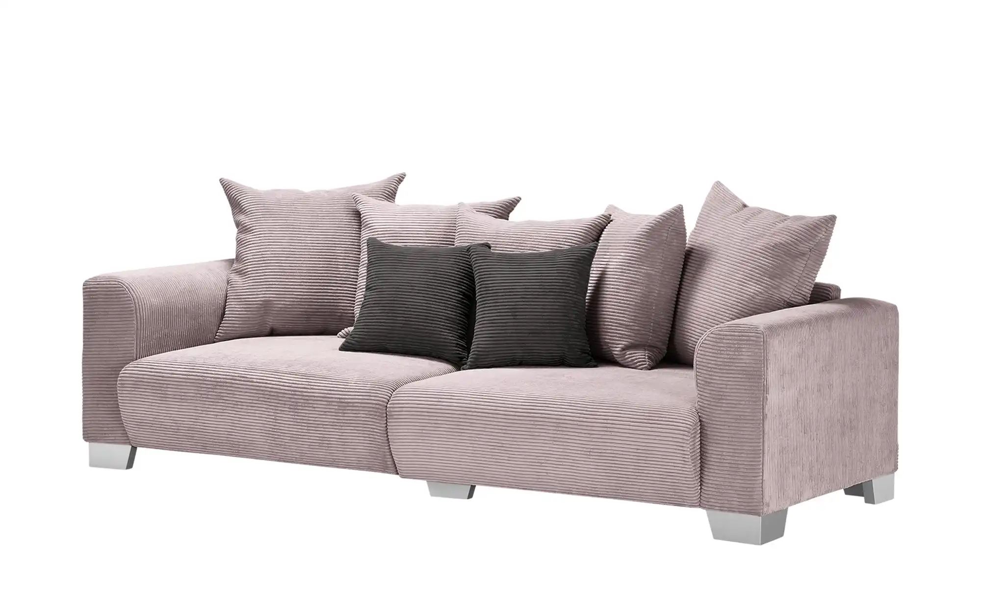 smart Big Sofa Rosé / Grau, Cordstoff Bei Möbel Kraft