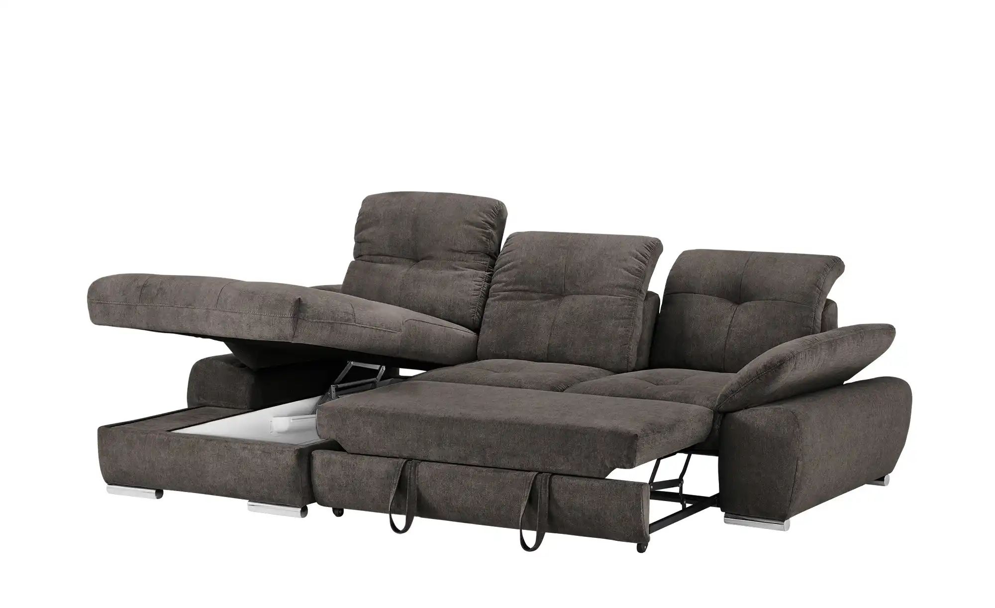 Ecksofa | Moccabraun, links - Bei Möbel Kraft online kaufen