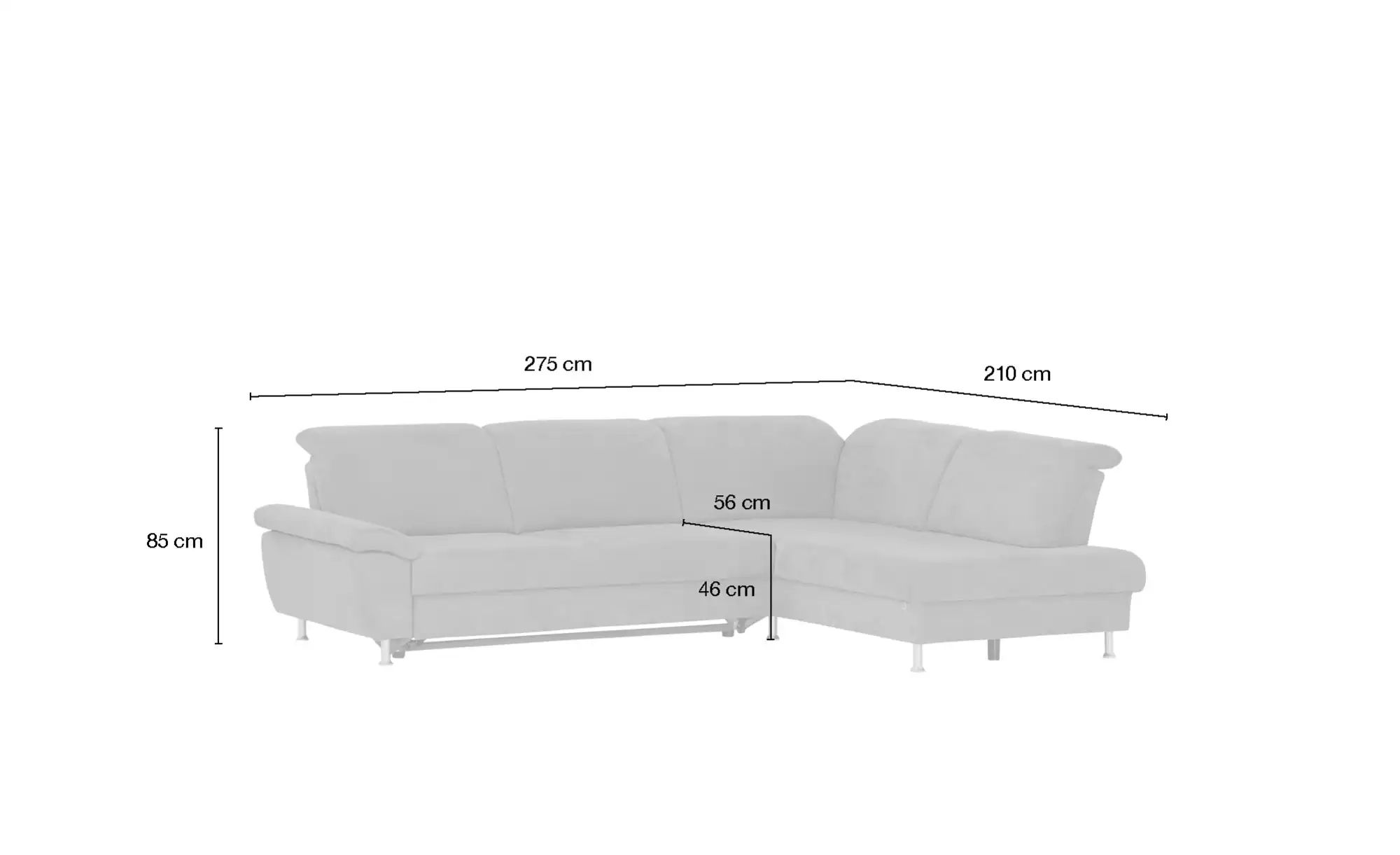 Diva Ecksofa Diva Lounge Taupe Hellbraun Rechts