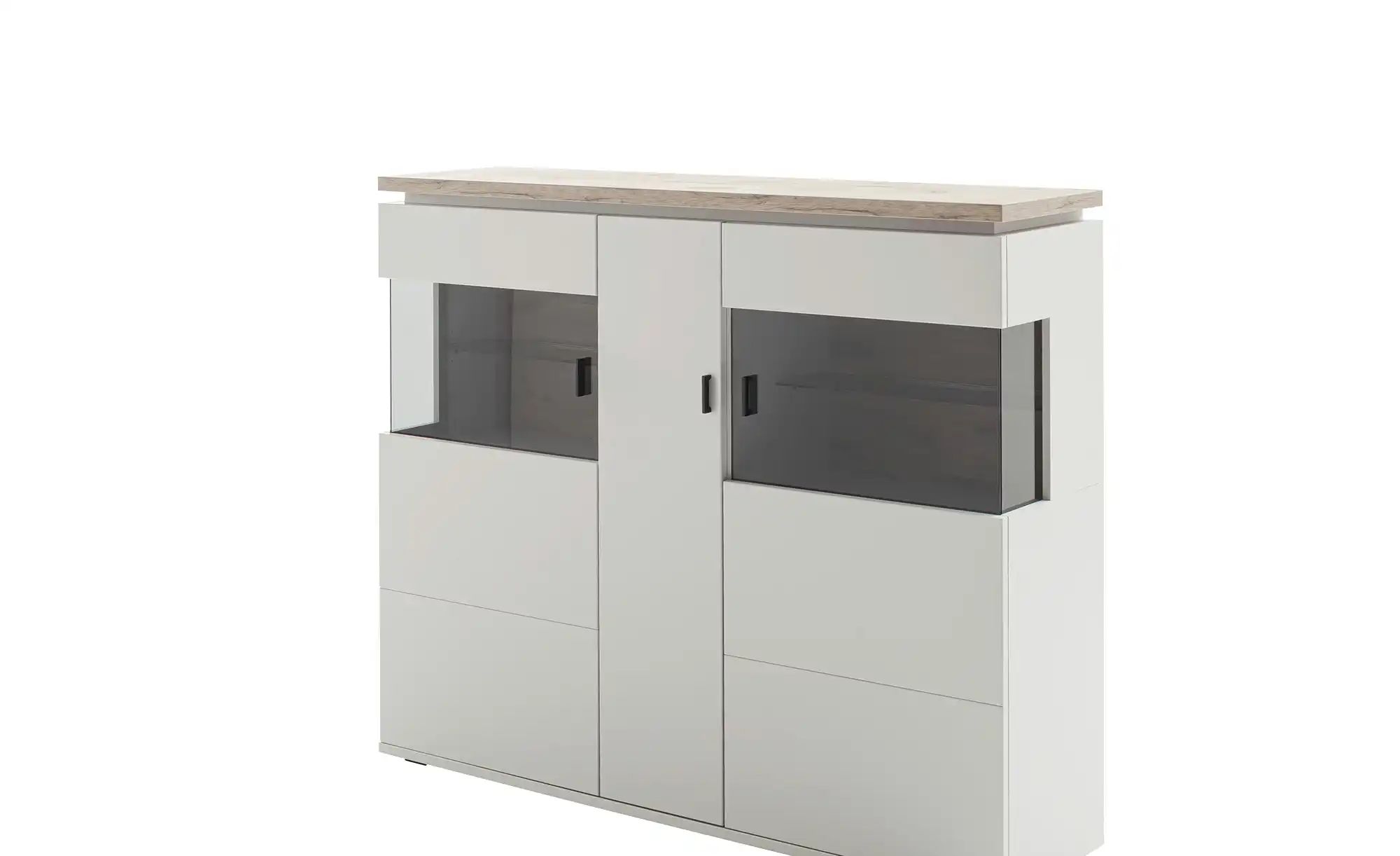 Primo Highboard Amantea, Hellgrau Eiche (Nachbildung)