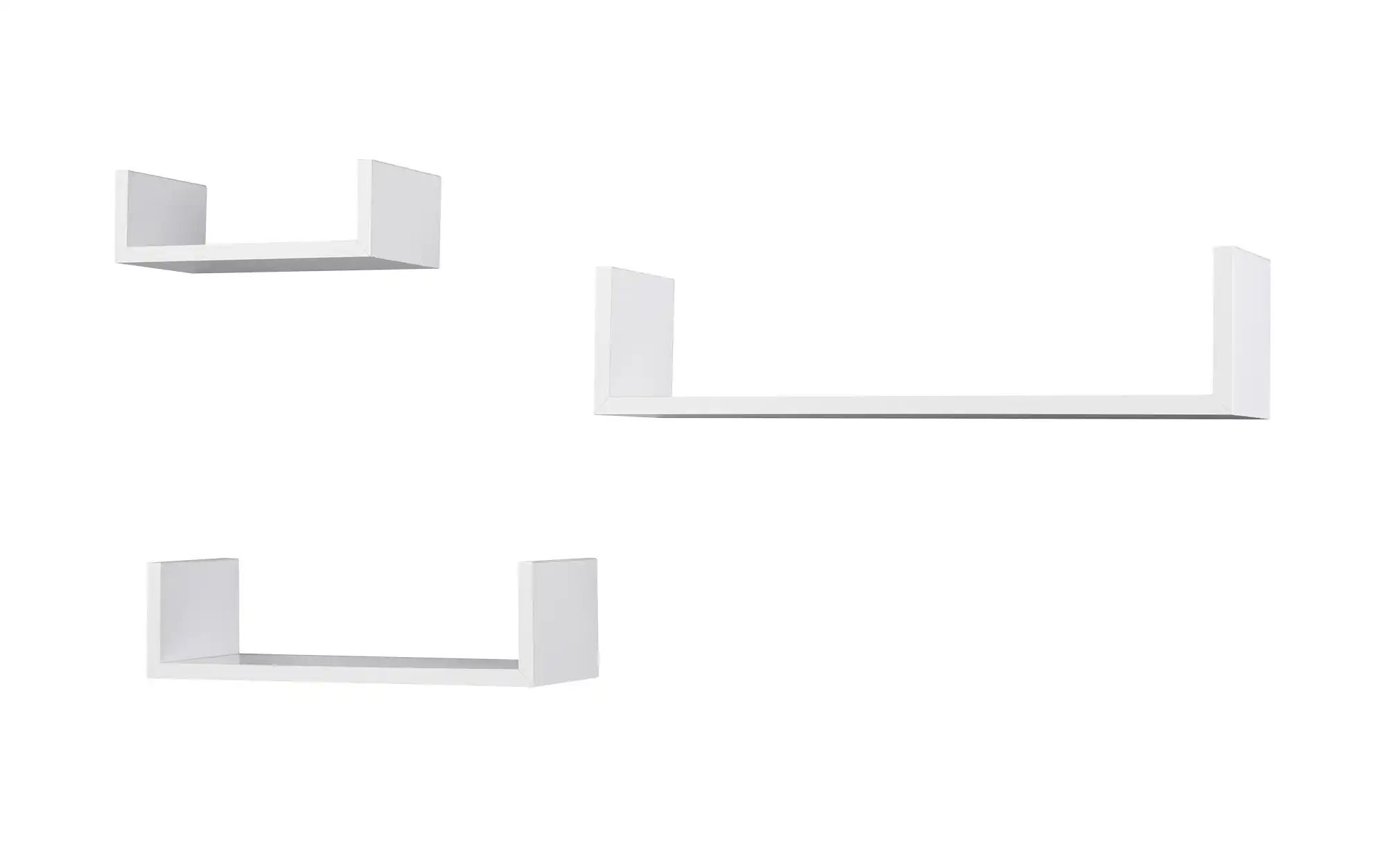 Wandregal 3er Set, Weiß