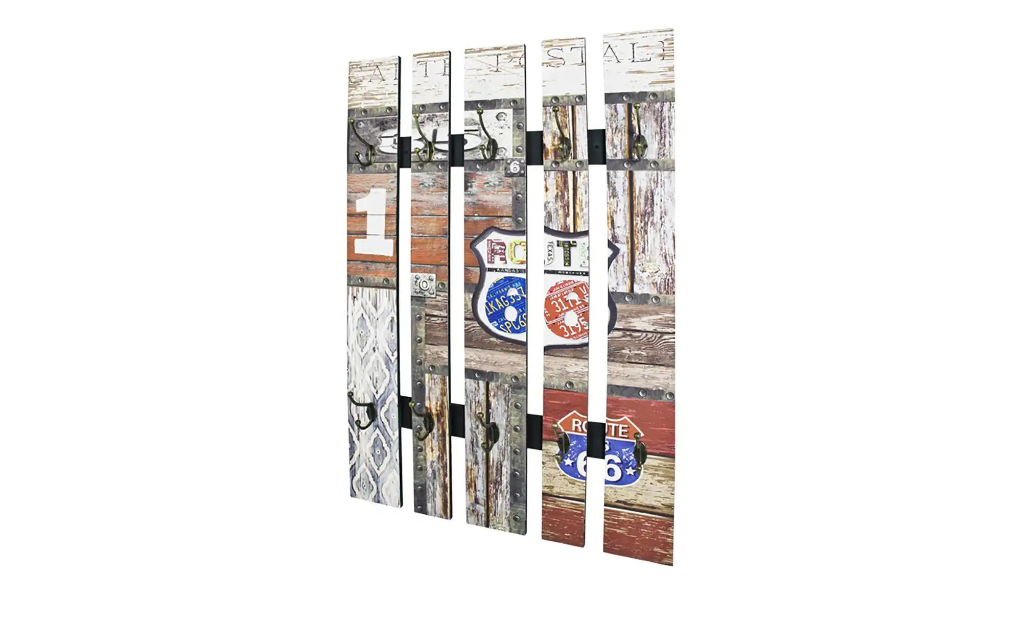 Wandgarderobe, mehrfarbig