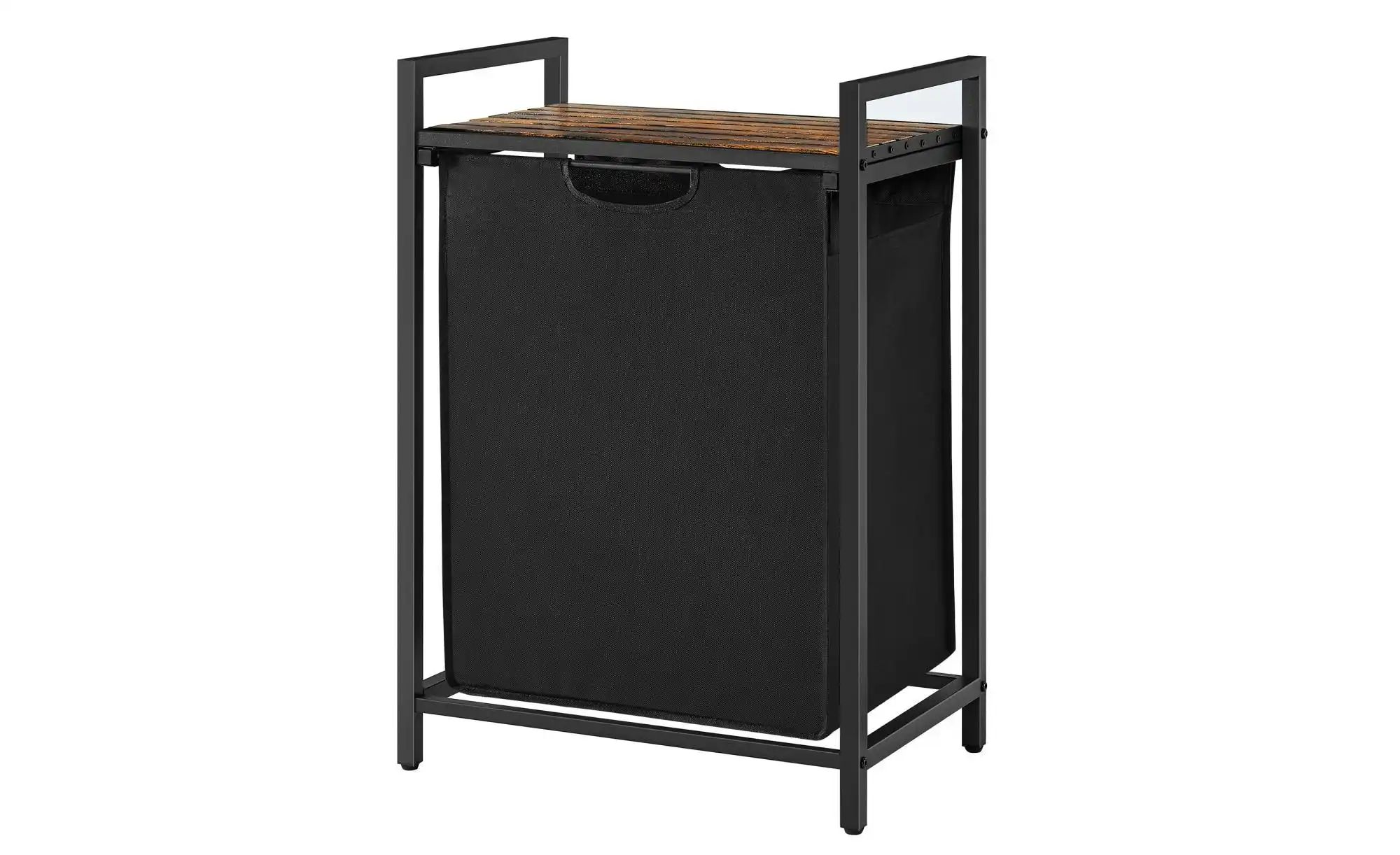 WäSchesammler Mit Ablage Vintagebraun-Schwarz-image