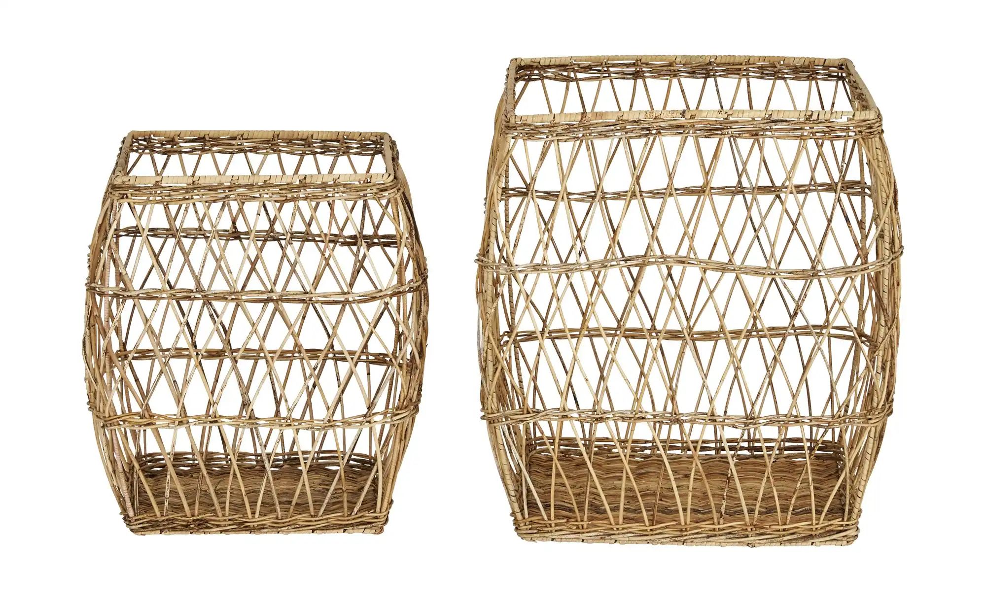 2er Korb Set - braun - Metall, Rattan - 40 cm - 46 cm - 40 cm - Aufbewahrung > Körbe - Möbel Kraft 2er Korb Set - braun - Metall, Rattan - 40 cm - 46 cm - 40 cm - Aufbewahrung > Körbe - Möbel Kraft