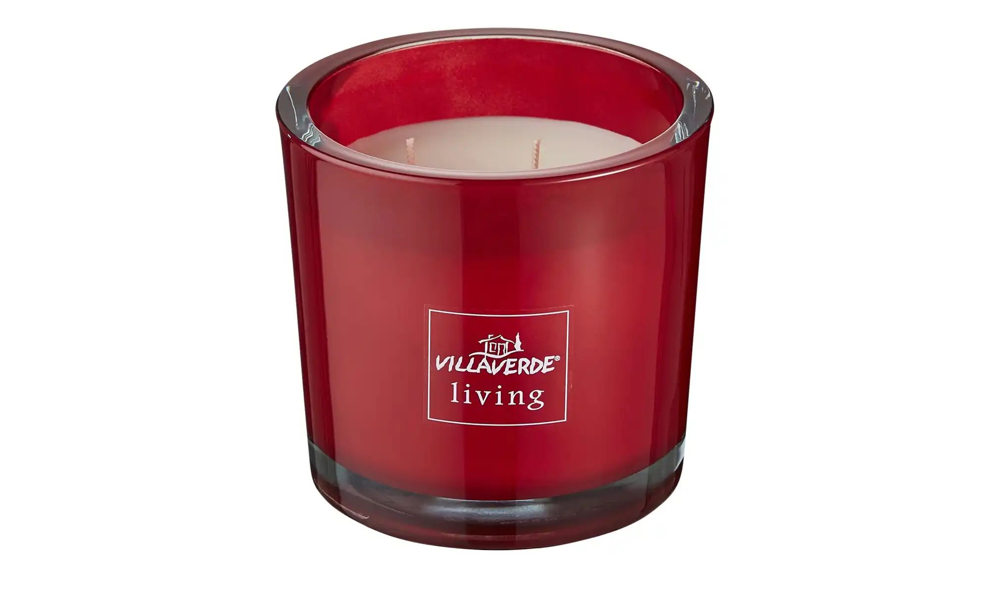 3-Docht Duftkerze - rot - Wachs, Glas - 12 cm - Dekoration > Kerzen & Lichter - Möbel Kraft 3-Docht Duftkerze - rot - Wachs, Glas - 12 cm - Dekoration > Kerzen & Lichter - Möbel Kraft