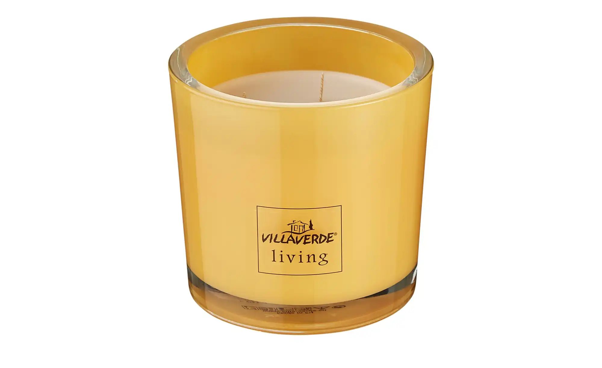 3-Docht Duftkerze - gelb - Wachs, Glas - 12 cm - Dekoration > Kerzen & Lichter - Möbel Kraft 3-Docht Duftkerze - gelb - Wachs, Glas - 12 cm - Dekoration > Kerzen & Lichter - Möbel Kraft